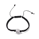 Bracelet de perles tressées en acrylique BJEW-JB08552-02-1