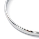 Bracelets unis en acier inoxydable poli à la mode BJEW-L664-024C-P-01-3