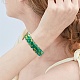 Scintillante braccialetto di perline intrecciate di vetro tondo BJEW-SW00082-19-6