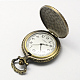 Старинные сплава цинка кварцевые часы головки для карманные часы кулон ожерелье материалы WACH-R005-24-3