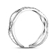 Shegrace elegantes anillos de plata de ley con doble banda ondulada JR97A-3