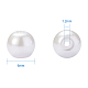 Benecreat 6mm perle ronde en verre perlé teint environnemental pour la fabrication de bijoux avec récipient à perles (blanc HY-BC0001-6mm-RB001-3