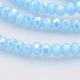 Perles de verre rondelles facettées de couleur ab GLAA-A024A-AB17-1