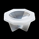 ファセット八角形 DIY シリコンキャンドルカップ金型  収納ボックス金型  樹脂セメント石膏鋳型  ホワイト  83x83~84x41.5~43mm  2個/セット DIY-P078-07-7