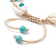Bracelet en perles tressées en forme d'étoile de mer BJEW-TA00195-6