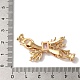 Латунные микро проложить кубического циркония раз за застежками KK-B098-09G-02-3