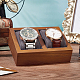 長方形の木製ダブルブレスレット時計ディスプレイスタンド  枕  写真の小道具  ゴールデンロッド  13.3x9.6x4.8cm ODIS-WH0030-39-4