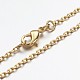 Brass Chain Necklaces X-MAK-F013-04G-2