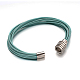 Leather Cord Multi-strand Bracelets BJEW-L537-01-2