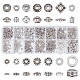PandaHall Elite 420Pcs 14 Styles Tibetan Style Spacer Beads FIND-PH0009-28-1
