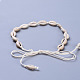 Verstellbare Kauri Muschel Perlen Lariat Halsketten X-NJEW-JN02394-4