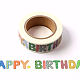誕生日のテーマの装飾的な紙テープ  マスキングテープ  DIYスクラップブッキングサプライギフトデコレーション用  お誕生日おめでとうございます  カラフル  5mm  約10.94ヤード（10m）/ロール TAPE-PW0001-096-2