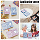 CRASPIRE 2Pcs 2 Colors Mini Photo Album Small Love Heart Hollow Photocard Holder Book Lace Bowknot Clear Portable Handed Pocket Cover 40 Pockets for Cards Film Women Valentine Wedding Birthday AJEW-CP0005-36-5