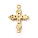 Eco-Friendly Rack Plating Brass Pave Cubic Zirconia Connector Charms KK-F847-06G-3
