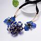 Fashion Women Jewelry Resin Beautiful Flower Bib Statement Necklaces NJEW-BB16022-B-8