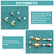Dicosmétique 40 pièces 2 couleurs 201 accessoires de boucles d'oreilles en acier inoxydable STAS-DC0011-35-4