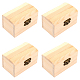 Gorgecraft 4pcs boîte à couvercle rabattable en bois rectangle CON-GF0001-05-1