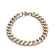 304 Stainless Steel Cuban Link Chain Necklaces & Bracelets Jewelry Sets SJEW-I081-04-10mm-4