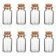 コルク付き透明ガラスボトルウィッシングボトルガラス瓶  ビーズの容器  40x22mm  ボトルネック：直径15~15.5mm  容量：10ml（0.34液量オンス） X-AJEW-H004-7-1