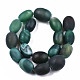 Chapelets de perles en agate d'onyx vert naturel G-T131-60-2
