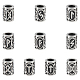 Unicraftale 10pcs 10 styles 304 perles européennes en acier inoxydable OPDL-UN0001-06-1