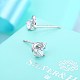 Exquisite 925 Sterling Silver Cubic Zirconia Stud Earrings EJEW-BB20060-4