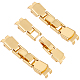 SUNNYCLUE 1 Box 3Pcs Fold Over Clasps Stainless Steel Golden Plated Extender Clasp Set Metal Extension Ends Buckle for Jewelry Making Necklaces Bracelets DIY Crafts Findings Accessory STAS-SC0003-32-1