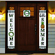 Cartello appeso in poliestere per decorazioni per il portico della porta d'ingresso dell'home office HJEW-WH0023-004-6