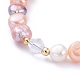 Natürliche kultivierte Süßwasserperlen Perlen Armbänder X-BJEW-JB05269-2