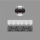 黒と白のペットレース装飾マスキングテープ  DIYスクラップブッキングサプライギフトデコレーション用  花  75x0.05mm  2 m /ロール DARK-PW0001-016B-1