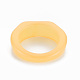 女性のための分厚い透明なアクリルの指輪  ミックスカラー  usサイズ7 1/2(17.7mm) RJEW-T010-17-6
