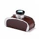 レトロレジンディスプレイデコレーション  家の装飾のための  写真の小道具  ドールハウス用家具  カメラ  ココナッツブラウン  12.5x20.5x12.5mm RESI-H141-06-3