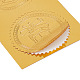 Adesivi autoadesivi in lamina d'oro in rilievo DIY-WH0211-076-4