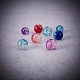 150 pièces 5 styles de cuisson des brins de perles de verre craquelées peintes CCG-SZ0001-07-4