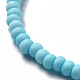 Handgefertigte Perlen aus gefrostetem Porzellan PORC-E017-01N-3
