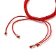 Fabrication de bracelet en nylon tressé réglable AJEW-JB00762-03-3