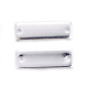 304ステンレス鋼リンクコネクター  長方形  銀色のメッキ  12x4x1mm STAS-Q022-1-S-2