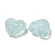 Perles de strass en résine en forme de cœur drusy&nbsp;RESI-C038-01-3