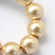 Backen gemalt pearlized Glasperlen runden Perle Stränge X-HY-Q003-6mm-42-3