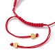 Coeur en alliage de strass avec bracelet à maillons infinis BJEW-JB10003-4