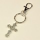 Le style tibétain croix crucifix porte-clés KEYC-JKC0009-13-2