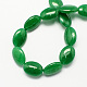 Plat ovale pierres précieuses perles malaisie naturel jade pierre brins G-S113-19-2