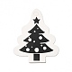 クリスマステーマのペーパーイヤリングディスプレイカード、吊り下げ穴付き  ツリー  7.35x6.15x0.05cm  穴：1.5mm EDIS-E011-02C-1