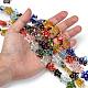 Star Handmade Millefiori Glass Beads Strands LK-R004-78-4