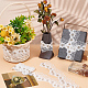 2m ポリエステル刺繍レーストリム  花のトリミング  服飾材料  ホワイト  2-1/4インチ（57mm）  約2.19ヤード（2m）/ pc DIY-WH0449-30B-4