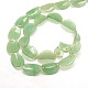 Wave Oval Natural Green Aventurine Beads Strands G-P063-29-2