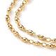 Set di gioielli con bracciale e collana e cavigliere con catena a maglie in ottone SJEW-JS01167-3