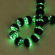 Brins de perles au chalumeau transparentes lumineuses faites à la main LAMP-T017-04G-4