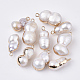 Colgantes naturales de perlas cultivadas de agua dulce X-BSHE-N008-01B-1