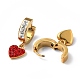 Siam Rhinestones Heart Dangle Hoop Earrings EJEW-G292-19G-3